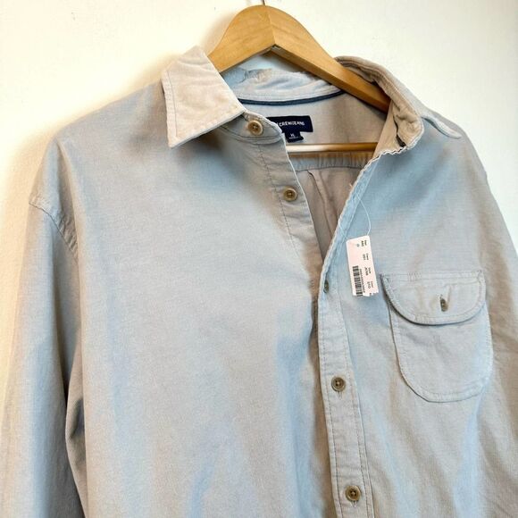 J.Crew NWT Corduroy Cream Button Up Shirt Men’s XL - Picture 3 of 7